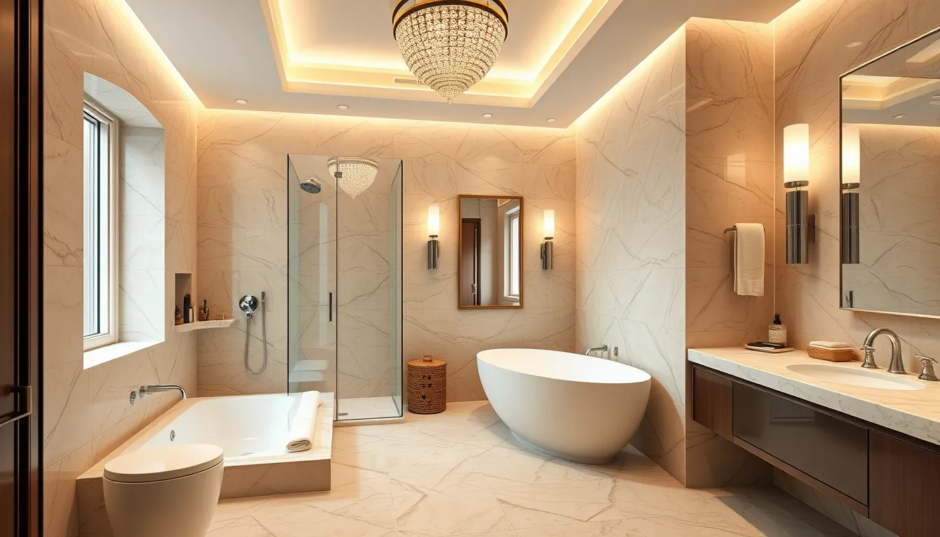 Salle de bains rénovée à Draguignan avec carrelage en travertin