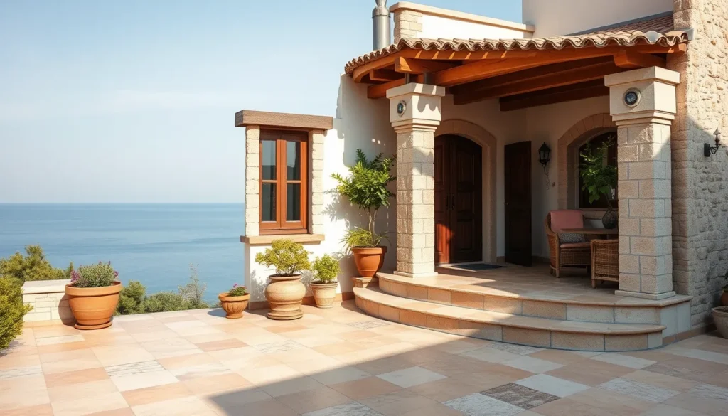 Maison dans le Var avec carrelage en céramique et pierre naturelle