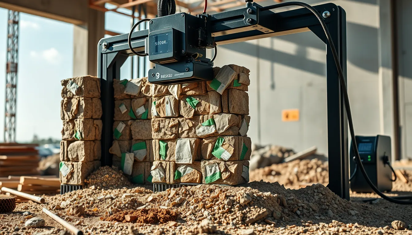 Impression 3D dans la construction durable, utilisant des matériaux écologiques