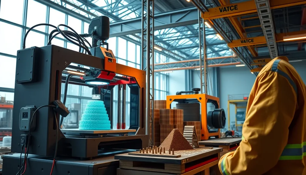Illustration de l'impression 4D dans la construction durable