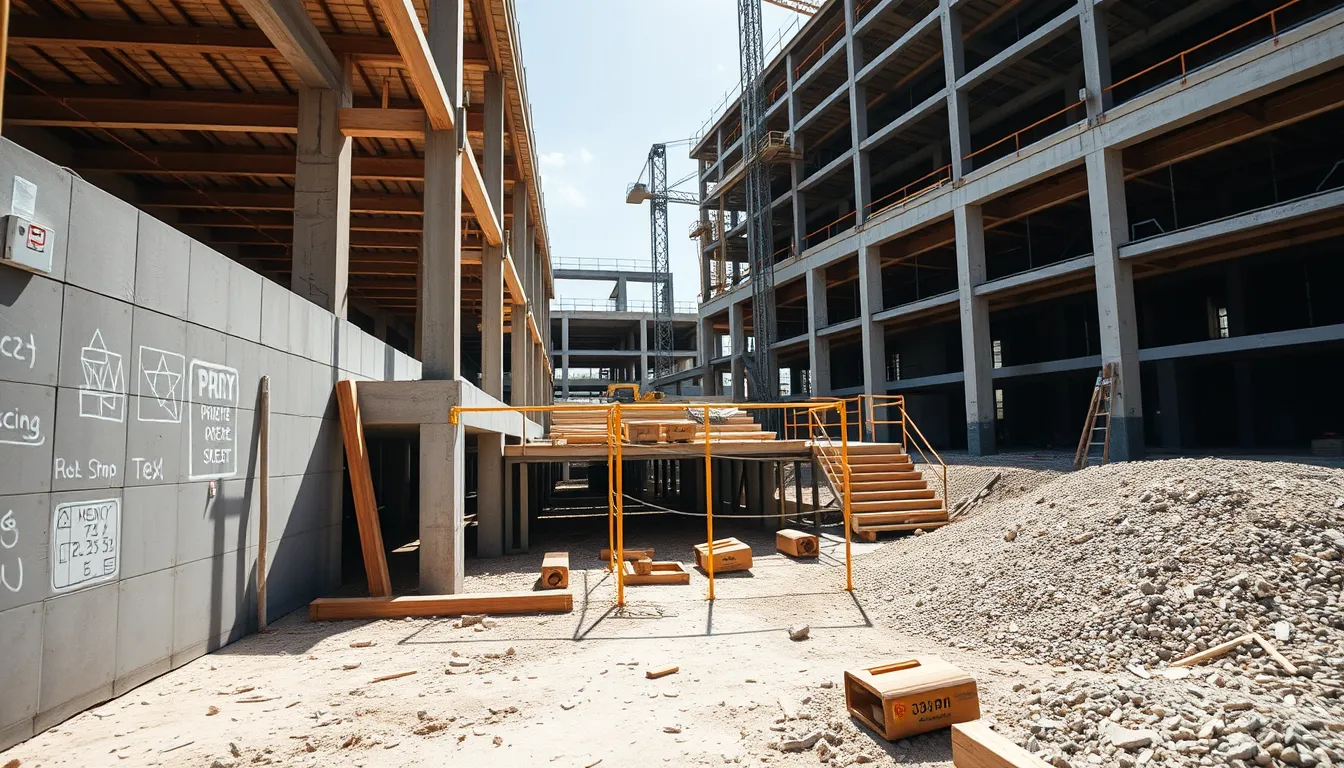 Scène montrant l'utilisation de l'impression 4D dans la construction avec des matériaux intelligents