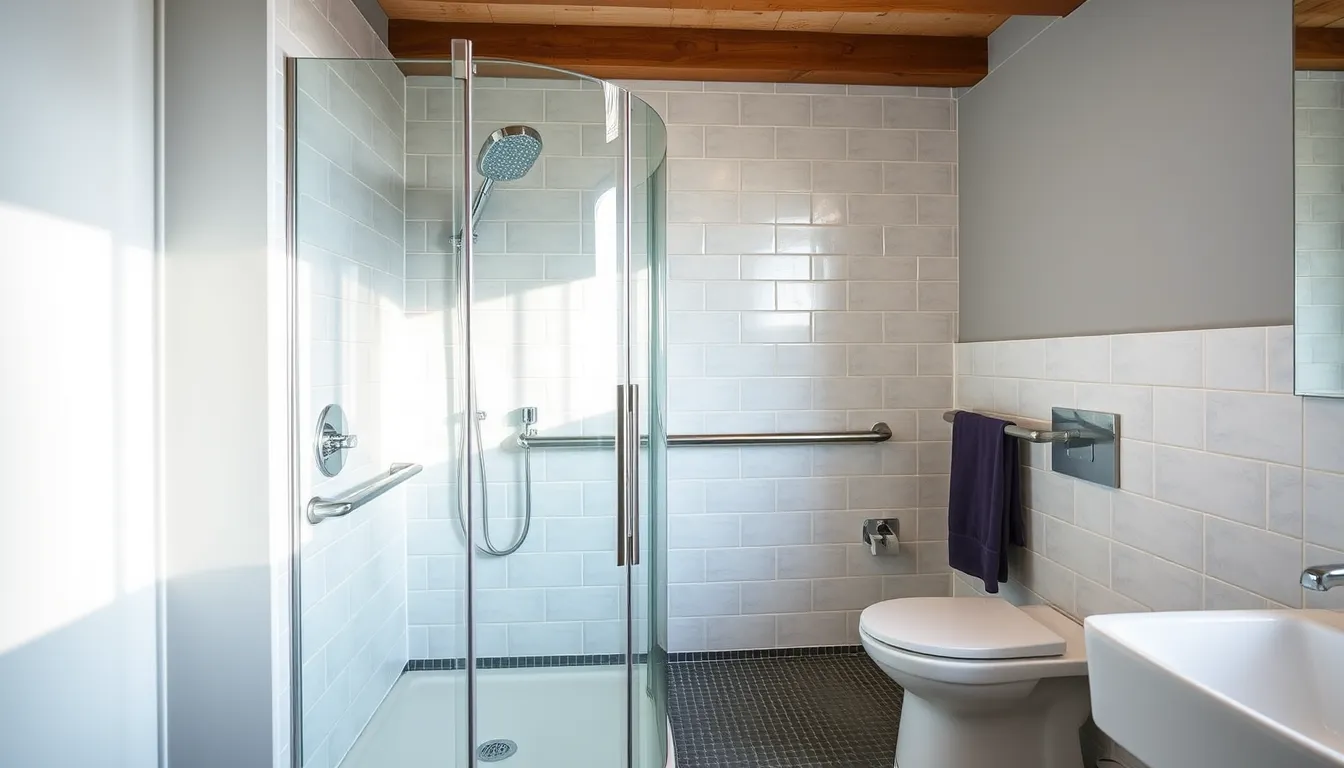Salle de bains accessible et moderne à Draguignan avec douche à l'italienne