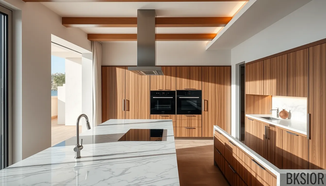 Rénovation cuisine haut de gamme à Saint-Tropez avec matériaux luxueux